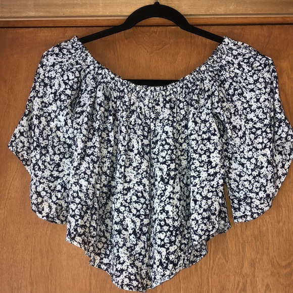 Zara daisy print flowy crop top - Picture 1 of 8